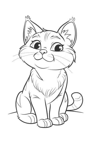 Cat Colouring Page