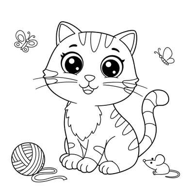 Majestic Cat Colouring Page