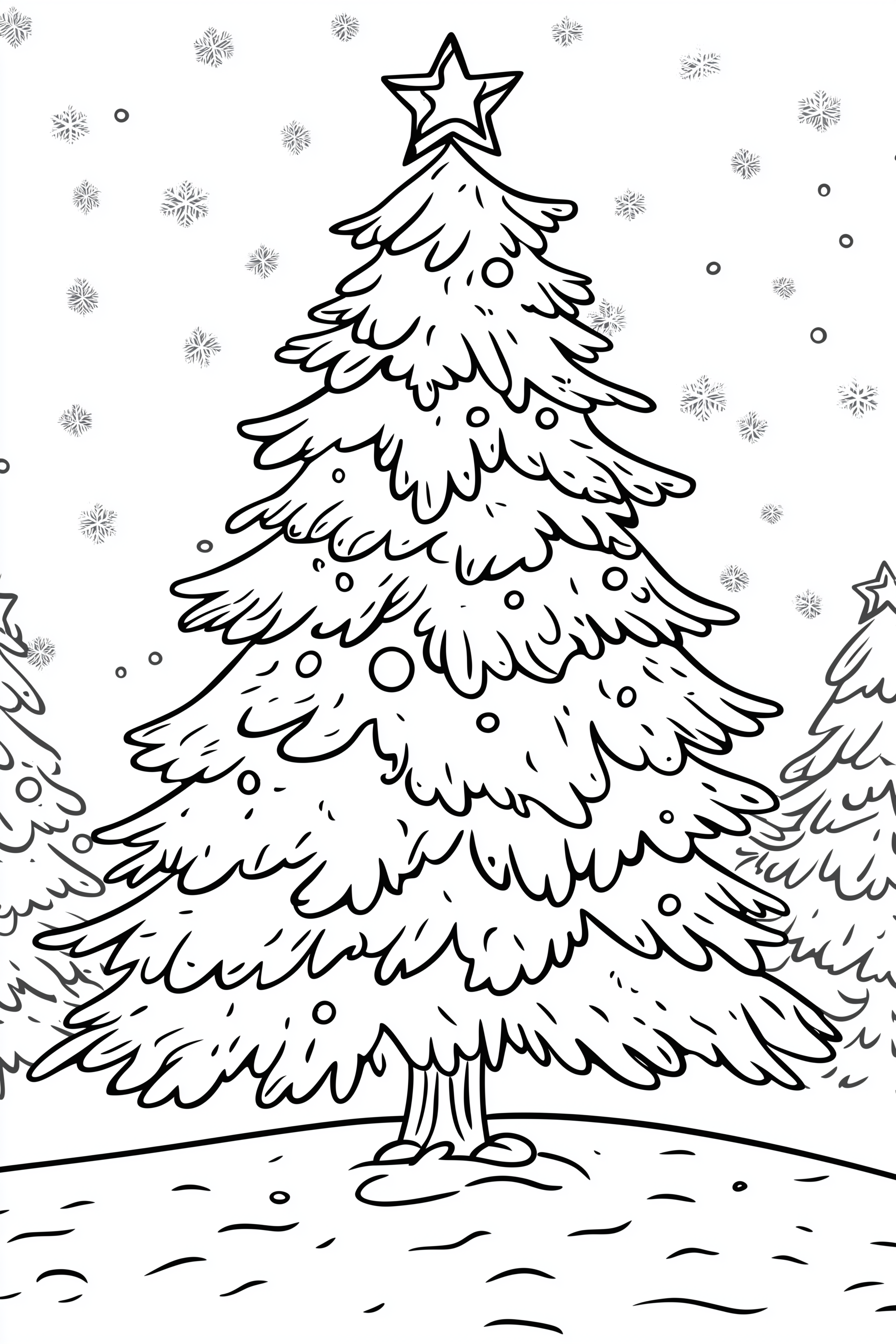 Christmas Tree Colouring Page