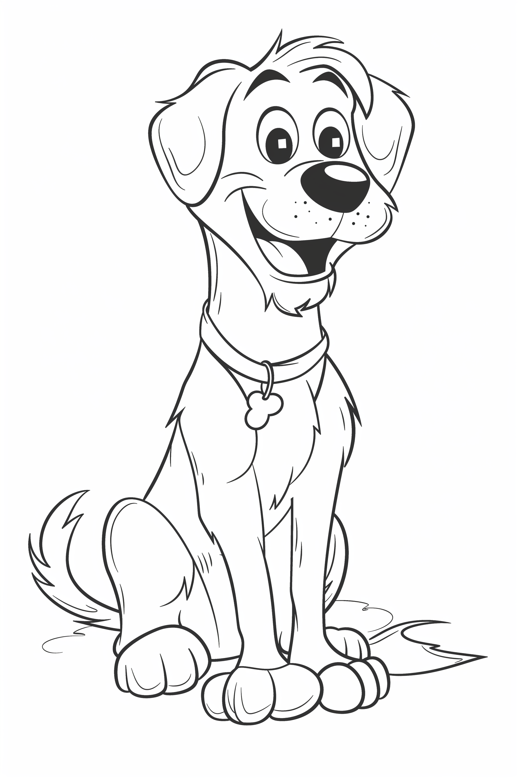 Dog Colouring Page - Free Colouring Page