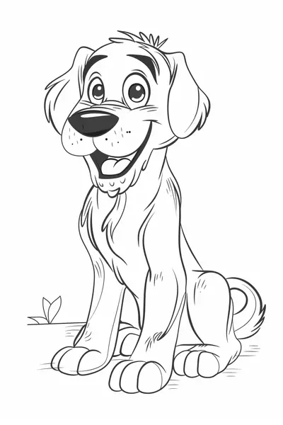 dogs colouring pages