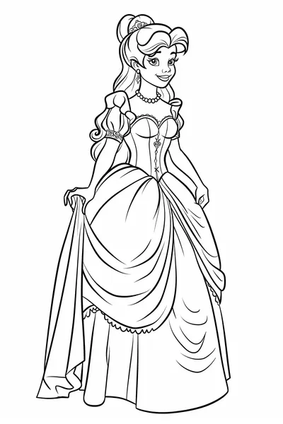 Princess Colouring Page