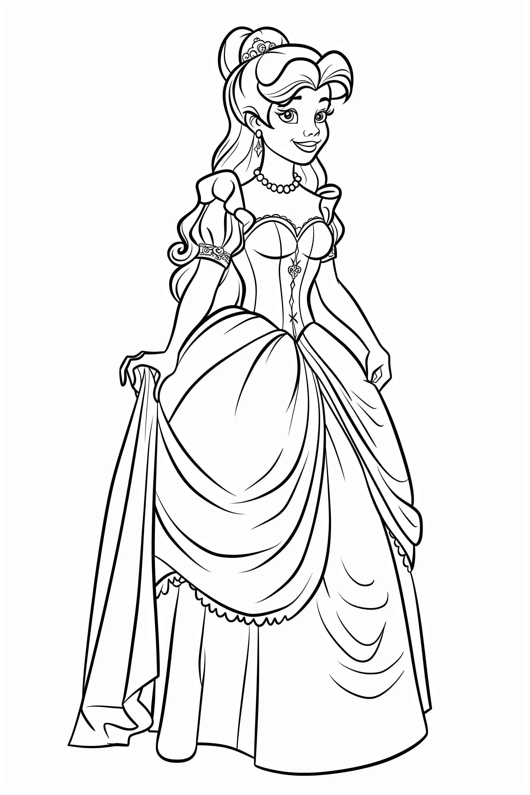 Princess Colouring Page - Free Colouring Page