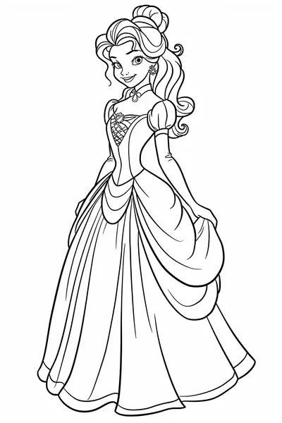 princesses colouring pages