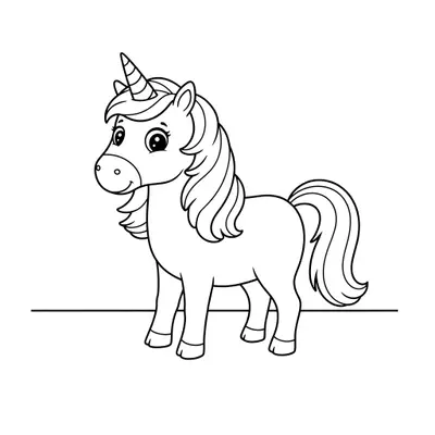 Detailed Unicorn Colouring Page